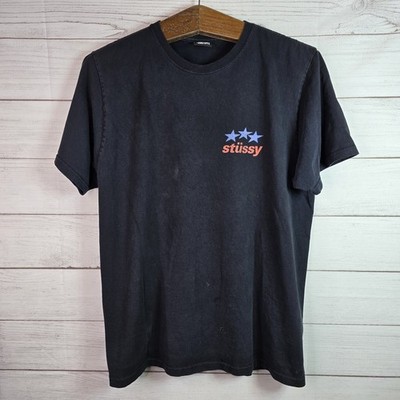 Vintage Stussy Y2K Graphic Shirt 00s Streetwear Black Size