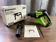 Greenworks 24V Cordless SDS Rotary Hammer 24BRH1 Brushless Lithium Tool Only NIB