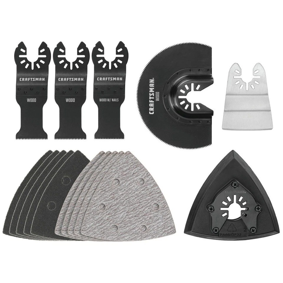 Craftsman CMAO516 (16 PIEZAS) Juego de accesorios de herramientas oscilantes de uso general Nuevo