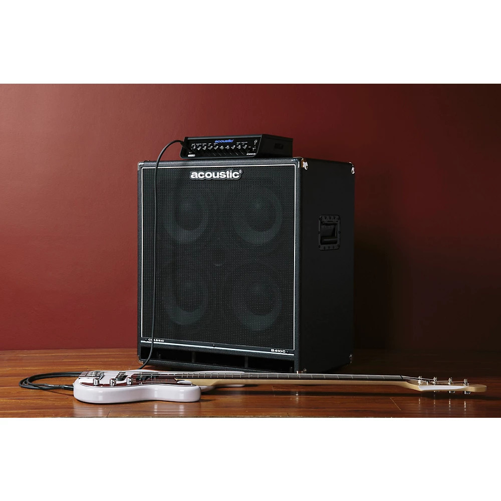 Acoustic B410C Classic 400W 4X10 Bass Speaker Cabinet Black