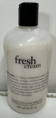 PHILOSOPHY FRESH CREAM SHAMPOO, SHOWER GEL & BUBBLE BATH 16 OZ NEW