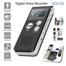 Digital Recorder - HD 1536Kbps Sound, 72H Record + MP3 Player, USB-C for Meeting