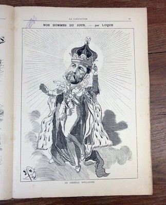Zeitschrift LA CARICATURE Februar 1889 General BÄCKER ill. LUQUE Les Hommes du Jour