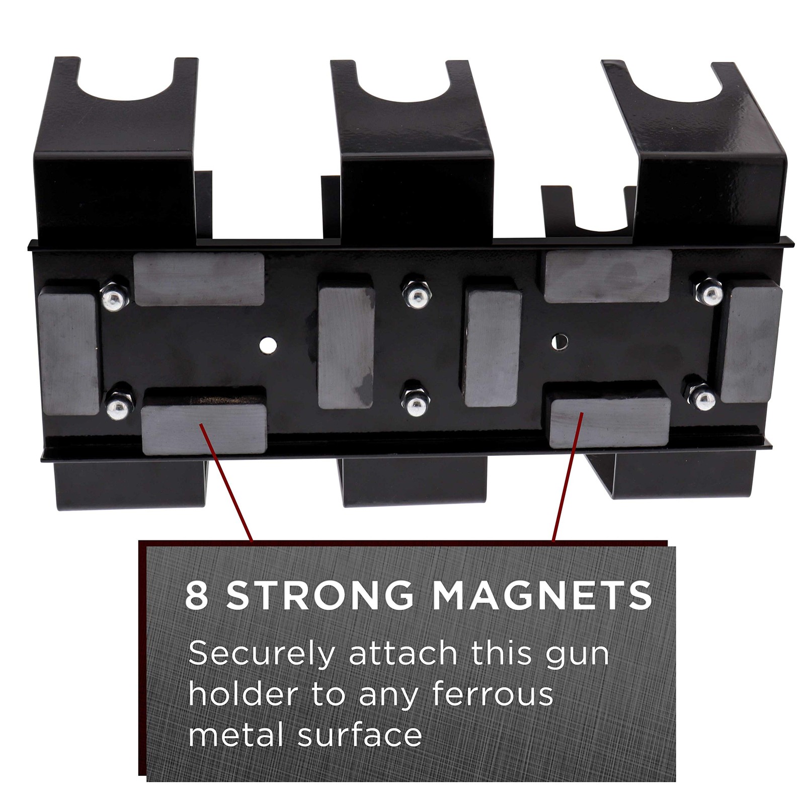 Magnetic Paint Spray Gun Holder Stand, Holds 3 Gravity Feed, Siphon or Pressu...