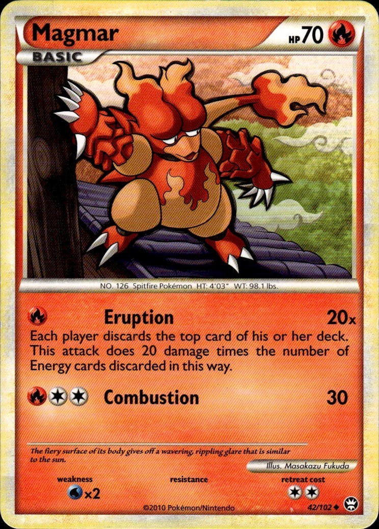 Magmar Uncommon Triumphant 42/102 Fire Pokemon Card