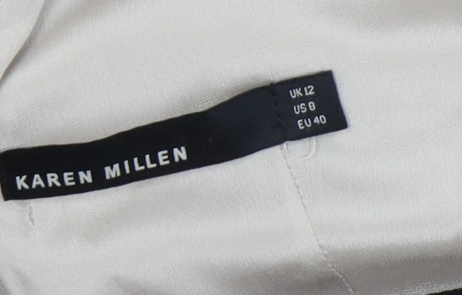 Vestido vaina de encaje negro para mujer Karen Millen talla 12 Foto 3 de 4