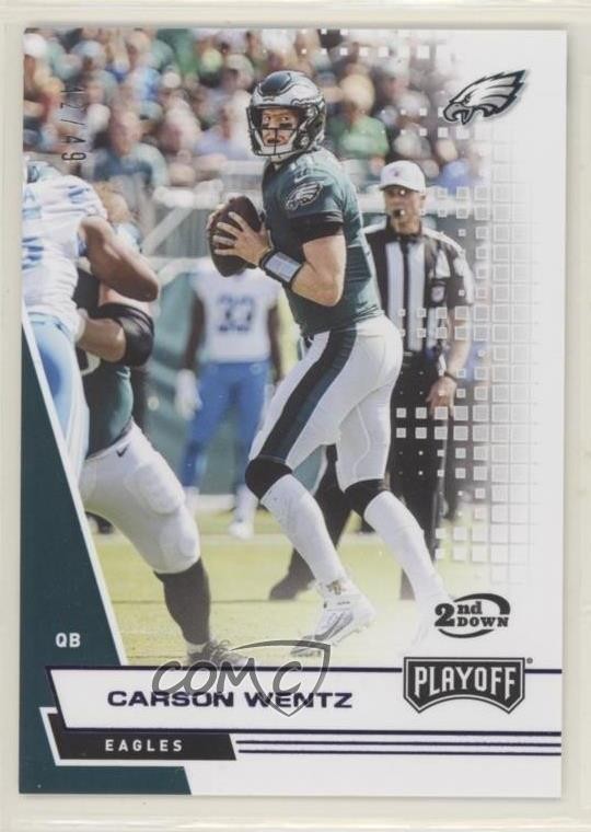 2020 Panini Playoff 2nd Down /49 Carson Wentz #184 7m3