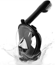 Full Face Snorkel Mask,180 Degree Panoramic View Full Face Snorkel Mask Anti-Fog