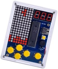DIY Electronic Game Console Soldering Practice Kit, 4-in-1 Retro Games, LED