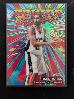 2025-26 Topps Chrome Update Power Players Aqua Refractor Tim Duncan /199