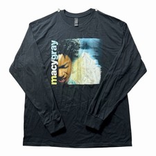 Macy Gray American R&B & Soul Singer Black Long Sleeve T Shirt Men&rsquo;s Size XL New