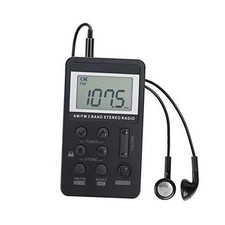 Personal AM/FM Pocket Radio Portable , Mini Digital Tuning Radio, with