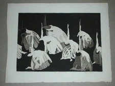 1970s American Mark Marchlinski Etching Print Kutztown University - The Ballet
