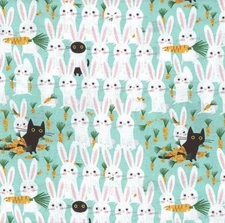 Dear Stella Fabrics Sweet Purrennials by Leezaworks Aruba Bunny Meowscapades Cat