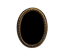 Solid 14K Yellow Gold Oval Black Onyx Statement Ring Size 6