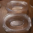 set of 4Indiana Glass Recollection Pink Oval Vegetable Bowl 10" Long Vintage