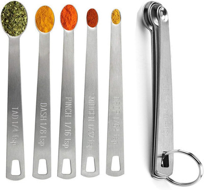 Measuring Spoons Set, Includes 1/4 Tsp, 1/8 Tsp, 1/16 Tsp, 1/32 Tsp, 1/64 Tsp, T