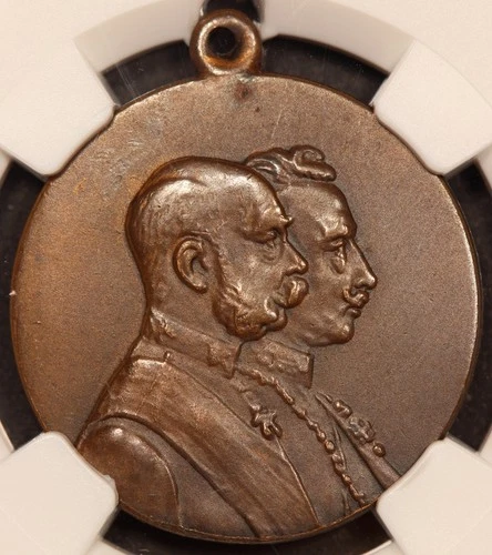 1914 Germany WWI Triple Alliance Zeppelin Bronze Medal - NGC MS 63 BN - K-403