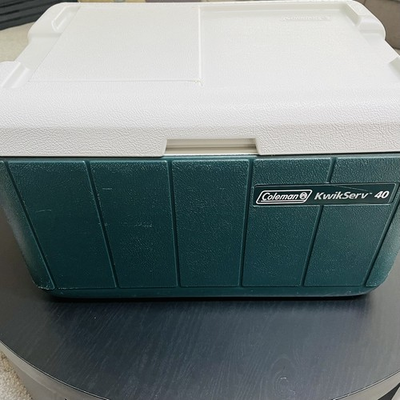 #ad #ad Vintage Coleman KwikServ 40 Cooler Fishing Flip Top Camping 40 Quart Green $199.99