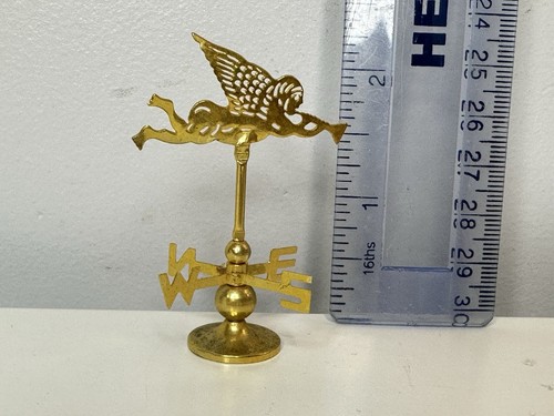 Casa delle bambole miniatura vintage oro angelo Gabriele banderuola