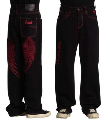 Affliction Men s Denim Jeans Wide Leg Wings Inseam 32''