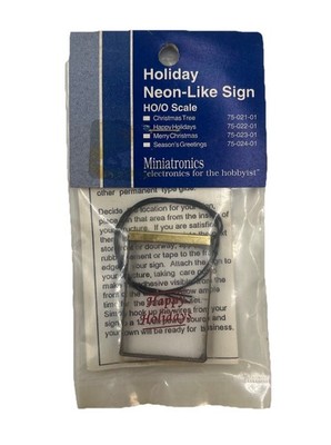 Ho Scale Train Parts Miniatronics 75-022-01 Holiday Neon Like Sign