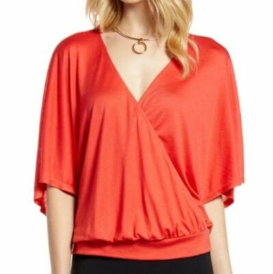 NWT Halogen Faux Wrap Top Size Small