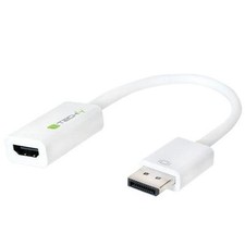 Techly Adattatore DisplayPort 1.2 Maschio / HDMI Femmina 15cm Bianco