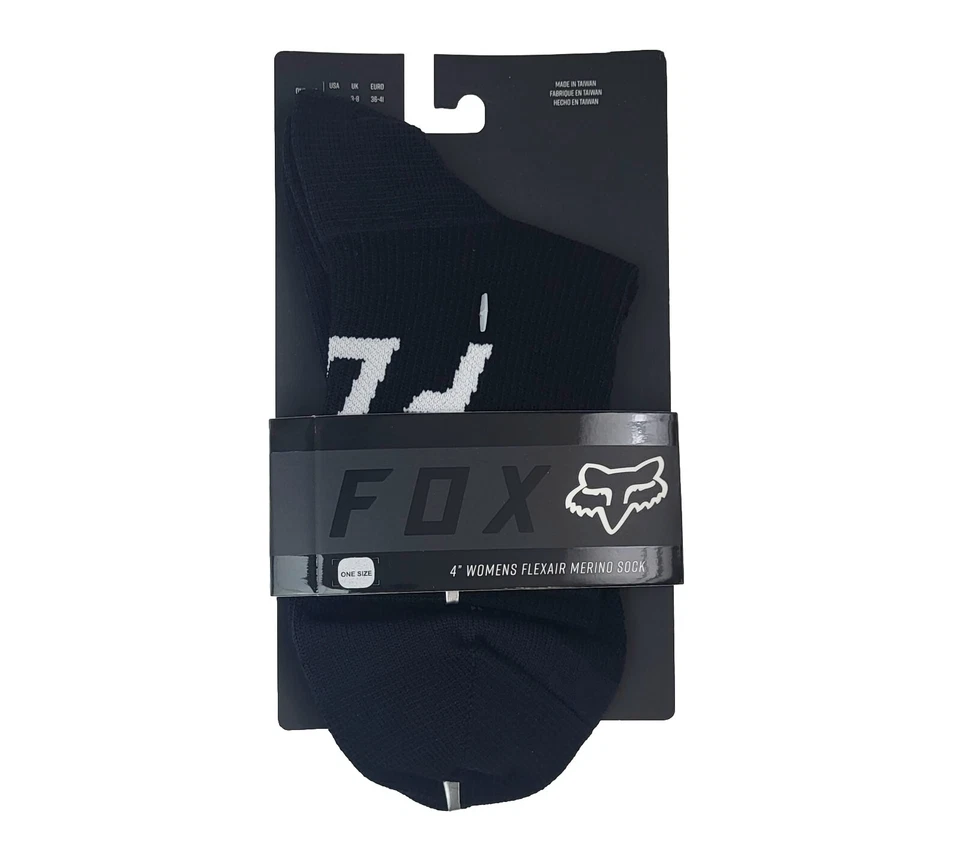 Fox Racing 4" Mujer Flexair Merino Calcetines Negros MTB Bicicleta de Montaña Ciclismo Foto 2 de 3