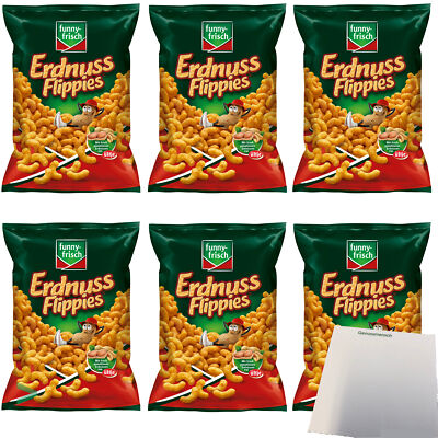 Funny Frisch Erdnuss Flippies Flips Classic Knabbereien 6er Pack 6x200g Beutel