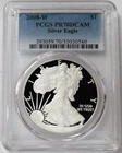 2008 W PROOF AMERICAN SILVER EAGLE $1 DOLLAR 1 OZ COIN PCGS PR 70 DCAM
