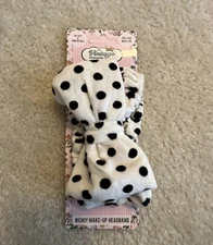 THE VINTAGE COSMETIC COMPANY Black Polka Dot Headband - NWT