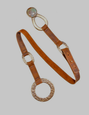 Leatherock Western Genuine Leather Eden Belt Brown Size 34  display picture 1