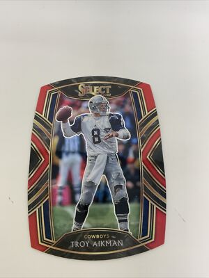 Troy Aikman 2020 Panini Select Club Red DIE CUT PRIZM #227 , Dallas Cowboys