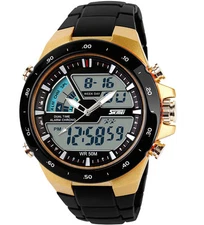 Hot Sale Analogue & Digital 5ATM Date Chronograph Mens Women Luxury SKMEI Watch