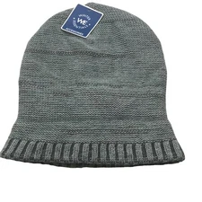 Winter Essentials Men's One Size Gray Knit Beanie New
