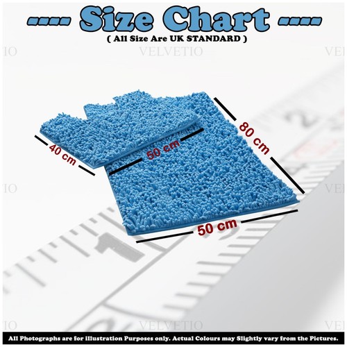 MEMORY LOOP BATH MAT SET PEDESTAL NON SLIP SUPER SOFT TOILET BATHROOM RUG 2PC - Picture 46 of 341