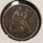 1887 10c Seated Liberty Silver Dime - VF/XF - Value Coin - SKU-T3296