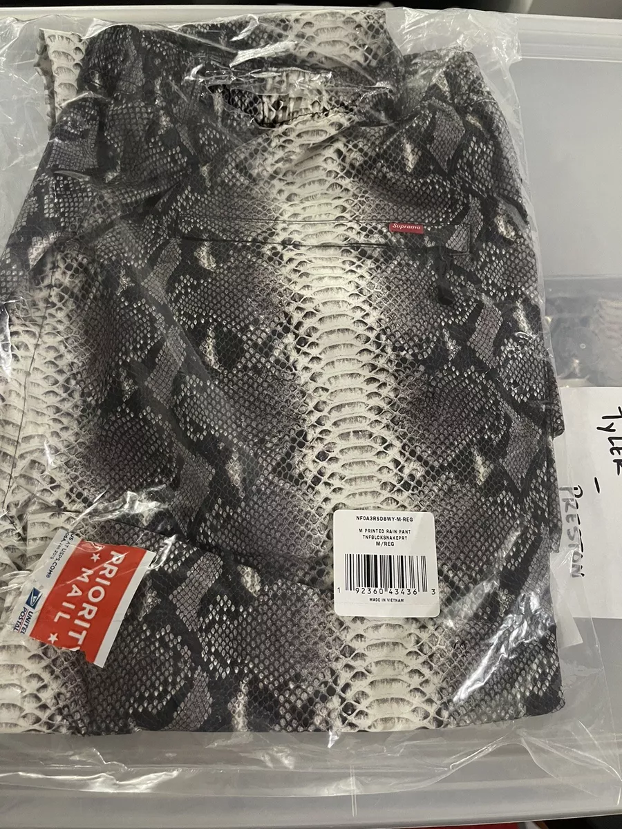 Supreme SS18 The North Face Snakeskin M Black Rain Pants Box Logo