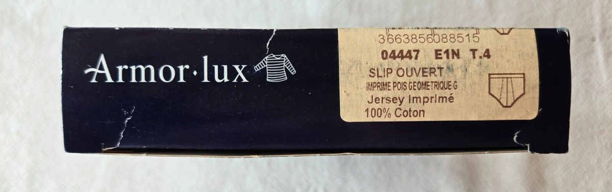 Slip Ouvert Armor-Lux - Gris, Taille M, Coton, Neuf Avec étiquettes