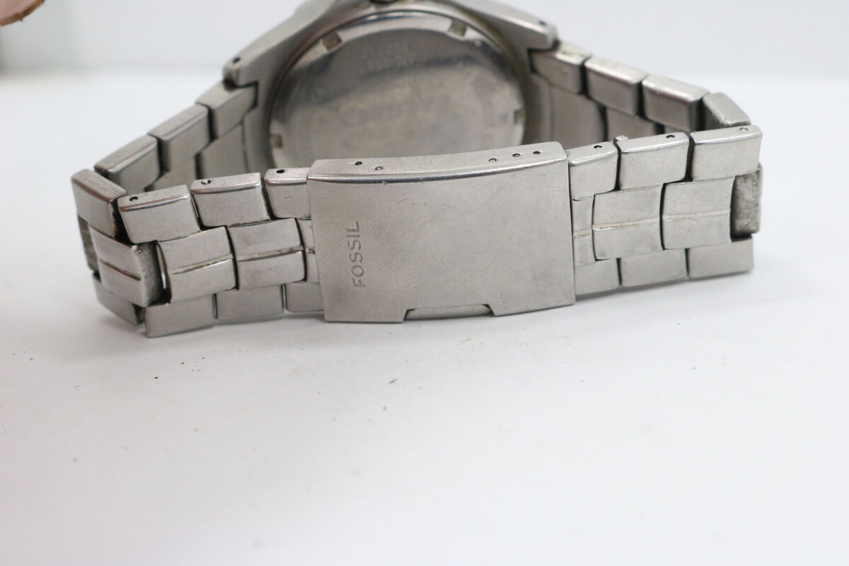 Men's Fossil AM-3997 Quick Turn Degrade Black Dial Silver Men's Fossil AM-3997 Quick Turn Degrade Black Dial Silver