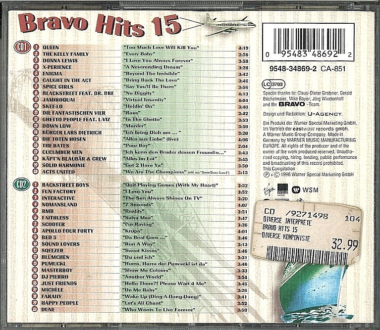 Bravo Hits 15 (1996, 2 CDs) - Bild 2 von 2