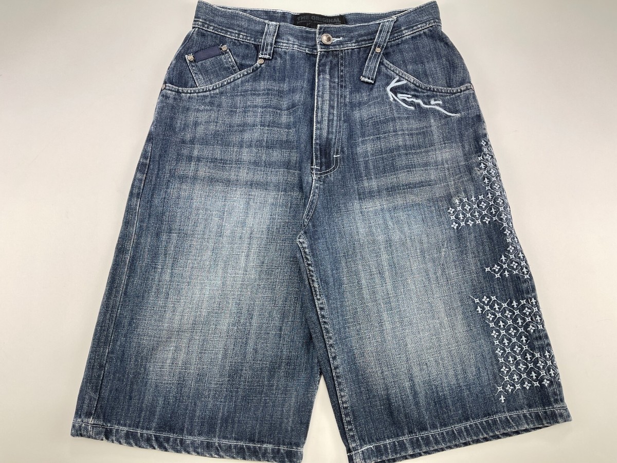 90s karl kani jeans short pants USA製 KARL KANI shorts, vintage hip hop baggy jeans, denim, 90s