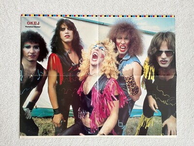 TWISTED SISTER 1985 DEE SNIDER Swedish Poster Music Magazine Okej