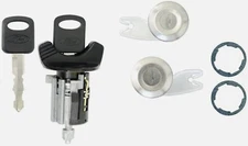 Ford 1992-95 Bronco - Black Ignition, 2 Chrome Door Lock Cylinders with New Keys