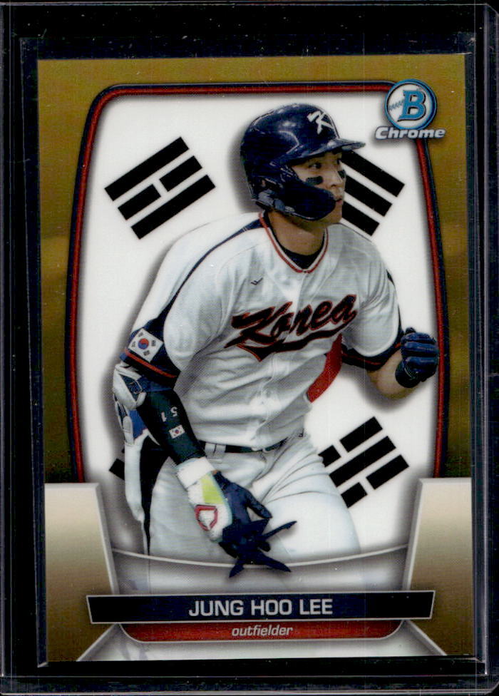 2023 Bowman Chrome Jung Hoo Lee WBC Flag Gold Refractor #07/50 Korea