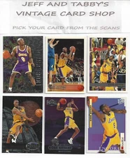 KOBE BRYANT TRADING CARDS / SEE DROP DOWN MENU FOR CARD U WILL RECEIVE
