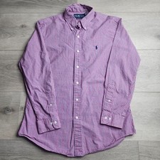 Ralph Lauren Custom Fit Long Sleeve Button Down Plaid Shirt 15.5