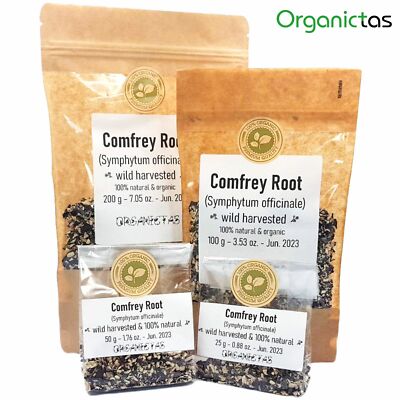 Organic COMFREY ROOT Dried Cut Herb (Symphytum Officinale) Wild Harvested BIO