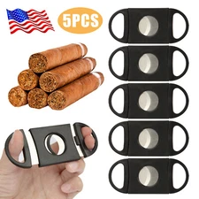 5Pack Cigar Cutter Sharp Double Blade Cigar Clippers Tool with Plastic Handle US